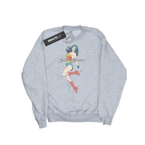 DC Comics Womens/Ladies Wonder Woman Jump Sweatshirt / Heather Grey